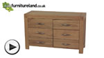 Watch Alto Solid Oak 6 Drawer Wide Chest video