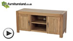 Watch Alto Solid Oak Widescreen TV + DVD Cabinet video