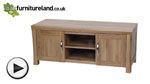 Watch Andorra Solid Oak Widescreen TV + DVD Cabinet video