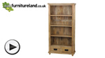 Watch Baku Light Mango 2 Drawer Bookcase video