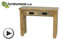 Watch Baku Light Mango 2 Drawer Console Table video