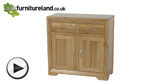 Watch Bevel Solid Oak Small Sideboard video