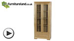 Watch Bevel Solid Oak Glazed Display Cabinet video