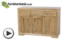 Watch Bevel Solid Oak Large Sideboard video