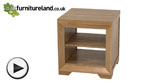Watch Bevel Solid Oak Lamp Table video