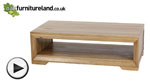 Watch Bevel Solid Oak Coffee Table video