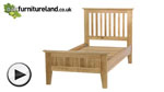 Watch Bevel Solid Oak Single Bed video