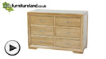Watch Bevel Solid Oak 6 Drawer Chest video