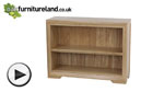 Watch Bevel Solid Oak Wide Bookcase video