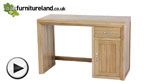 Watch Bevel Solid Oak Computer Desk video