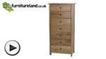 Watch Cairo Solid Oak 7 Drawer Chest video