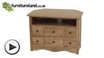 Watch Cairo Solid Oak Corner TV + DVD Cabinet video