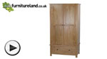 Watch Cairo Solid Oak Double Wardrobe video