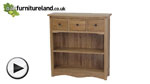 Watch Cairo Solid Oak Low Wide Display Unit video