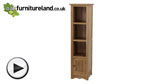 Watch Cairo Solid Oak Slim Jim Bookcase video
