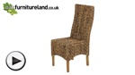 Watch High Back Grass Chair with Solid Mango Legs video
