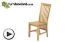 Watch Solid Oak High Slat Back Dining Chair video
