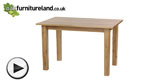 Watch 4ft x 2ft 8" Solid Oak Dining Table video