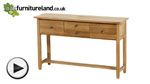 Watch Chaucer Solid Oak Console Table video