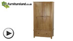 Watch Chaucer Solid Oak Double Wardrobe video