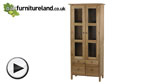 Watch Chaucer Solid Oak Glazed Display Cabinet video