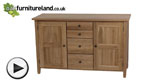 Watch Chaucer Solid Oak Large Sideboard video