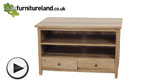 Watch Chaucer Solid Oak TV + DVD Cabinet video