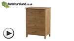 Watch Chaucer Solid Oak Tall Chest of Drawers video