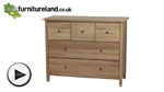 Watch Chaucer Solid Oak Wide Chest of Drawers video