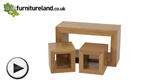 Watch Cairo Solid Oak Set of 3 Cube Tables video