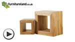 Watch Cairo Solid Oak Set of 2 Cube Tables video
