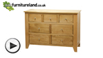 Watch Dovedale Solid Oak 3 + 4 Drawer Chest video