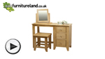 Watch Dovedale Solid Oak Dressing Table video