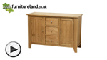 Watch Dovedale Solid Oak Large Sideboard video