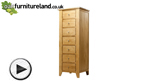 Watch Dovedale Solid Oak 7 Drawer Chest video