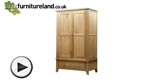 Watch Dovedale Solid Oak Wardrobe video
