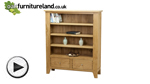Watch Dovedale Solid Oak Low Display Unit with 2 Drawers video