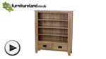 Watch Eden Solid Oak Low Display Unit with 2 Drawers video