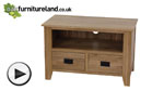 Watch Eden Solid Oak TV + DVD Cabinet video