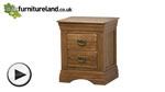 Watch French Farmhouse Solid Oak Bedside Chest video