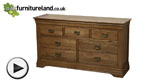 Watch French Farmhouse Solid Oak 3+4 Drawer Chest video