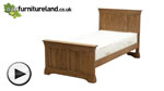 Watch French Farmhouse Solid Oak Single Bed video