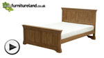 Watch French Farmhouse Solid Oak Double Bed video