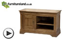 Watch French Farmhouse Solid Oak Small TV Cabinet video