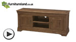 Watch French Farmhouse Solid Oak Widescreen TV Cabinet video