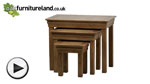 Watch French Farmhouse Solid Oak Nest of Tables video