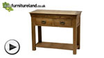 Watch French Farmhouse Solid Oak Console Table video