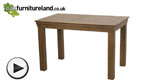 Watch French Farmhouse Solid Oak 4ft Dining Table video