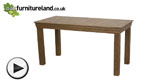 Watch French Farmhouse Solid Oak 5ft Dining Table video