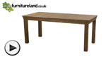 Watch French Farmhouse Solid Oak 6ft Dining Table video